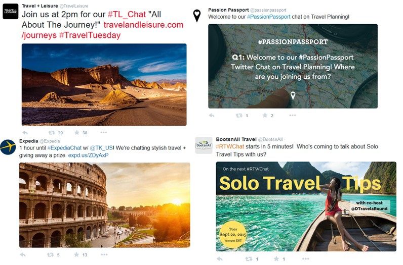 travel twitter page